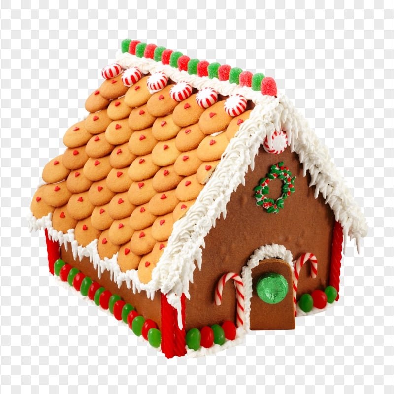 Christmas Gingerbread House Food Candy PNG