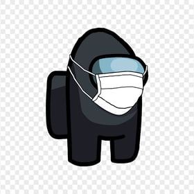 HD Black Among Us Character Covid Surgical Mask PNG