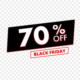 HD 70% Off Sale Black Friday Discount Sign PNG