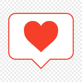 HD Aesthetic Red & White Heart Icon Notification Instagram PNG