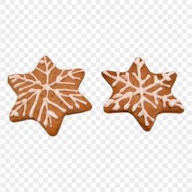 Two Gingerbread Cookies Biscuits Food HD PNG