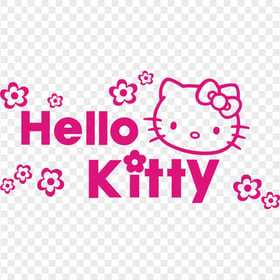 HD Pink Hello Kitty Logo Transparent Background