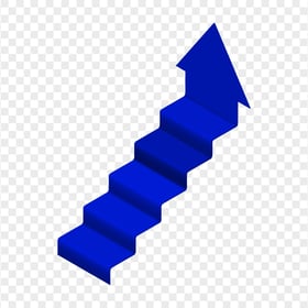 HD Dark Blue Up Stairs Arrow PNG
