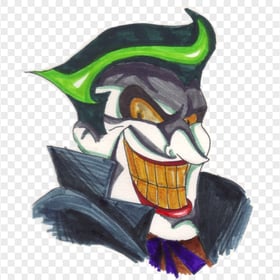 Joker Smiling Face Hand Drawing Art