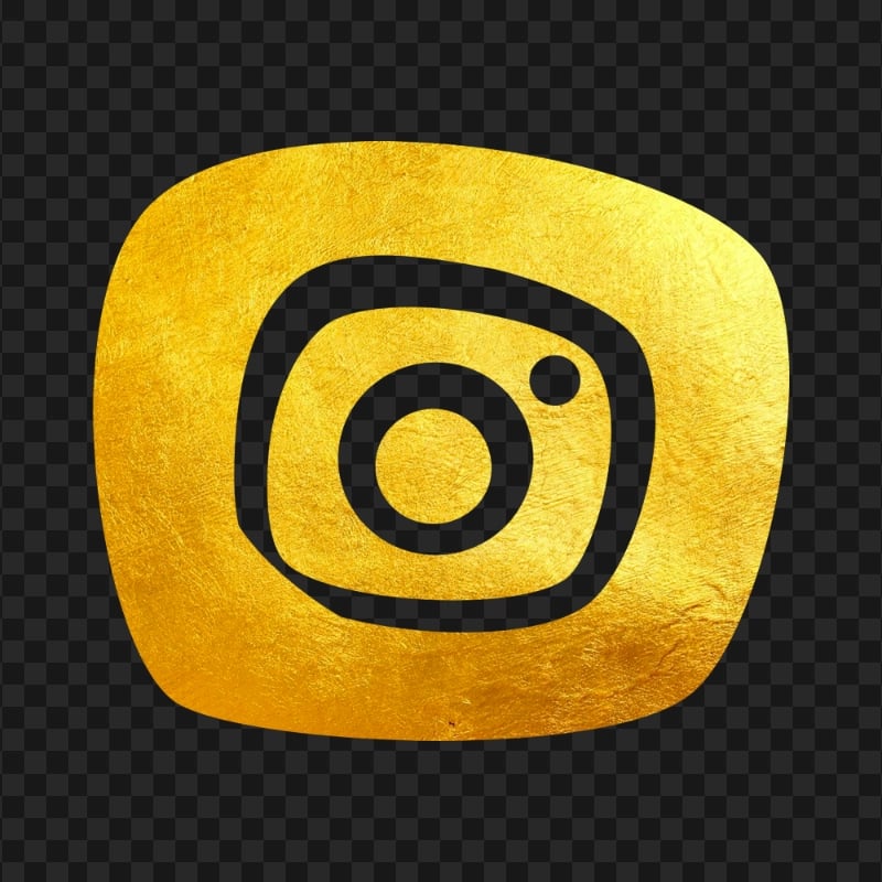 Gold Golden Instagram Clipart Icon