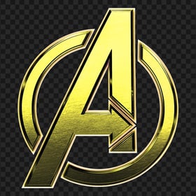 Avengers Yellow Aesthetic Logo PNG