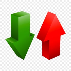 HD Two Way Red & Green Arrows PNG