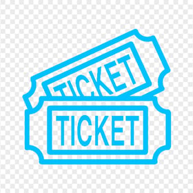 HD Blue Outline Ticket Pass Icon Transparent Background