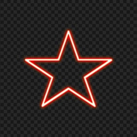 Red Neon Star PNG