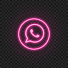 HD Pink Neon Light Whatsapp Round Circle Logo Icon PNG