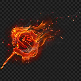 HD Flower Fire Flame With Smoke PNG