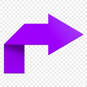 HD Purple Turn Right Arrow Sign Icon Symbol PNG