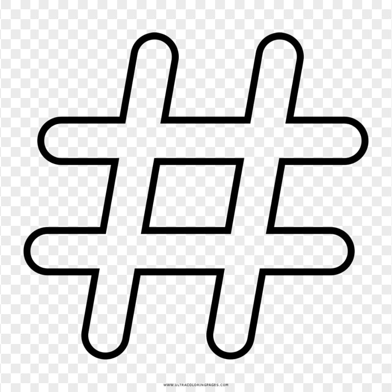 Black Outline Hashtag # Computer Icon | Citypng
