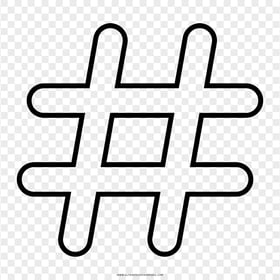 Black Outline Hashtag # Computer Icon