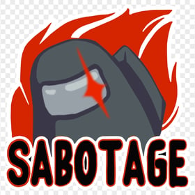 HD Among Us Crewmate Imposter Sabotage Button Logo PNG