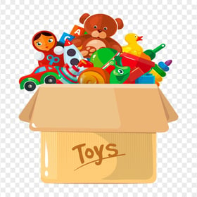 HD Vector Cartoon Kids Toys Box Transparent PNG