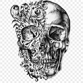 Black Skull Tattoo Design Drawing
