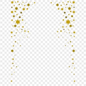 Golden Stars Frame Borders PNG IMG