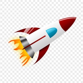 PNG Cartoon Rocket With Flame
