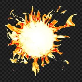 Flames Fire Circle Frame PNG