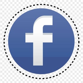 Round Circular Facebook Fb Icon Logo Dotted Style