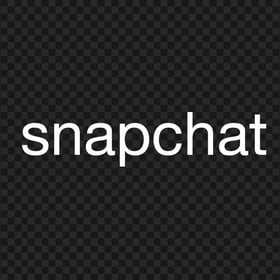 HD Snapchat Social Media White Text Word Logo PNG Image