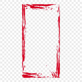 Red Grunge Vertical Frame PNG