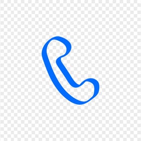 HD Blue Hand Draw Phone Icon Transparent PNG