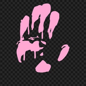 HD Light Pink Hand Print Silhouette Clipart PNG
