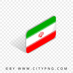 HD Iran Isometric 3D Flag Icon Transparent PNG