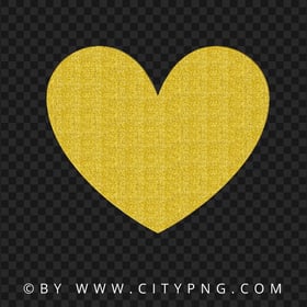 HD Yellow Gold Glitter Heart Shape Transparent PNG