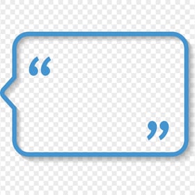 Quotes Blue Bubble Rectangle Dialog Box quotes