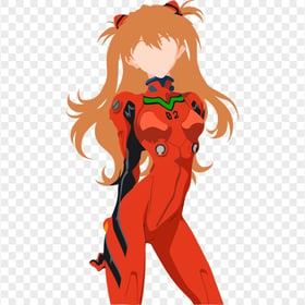 HD Asuka Langley Vector Anime Character PNG