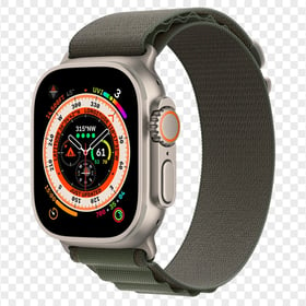 Apple Watch Ultra Green Alpine Side View Image PNG