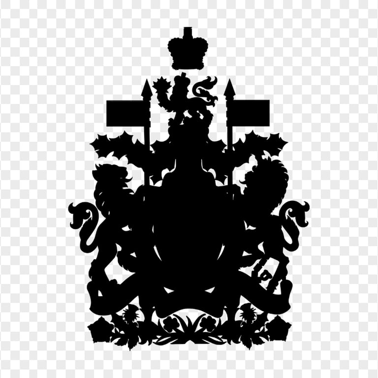Canada Coat Of Arms Black Silhouette Citypng
