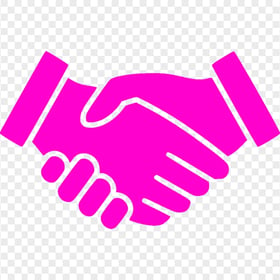 Handshake Pink Icon Symbol