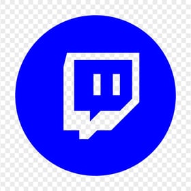 HD Dark Blue Twitch TV Round Outline Icon Transparent Background PNG