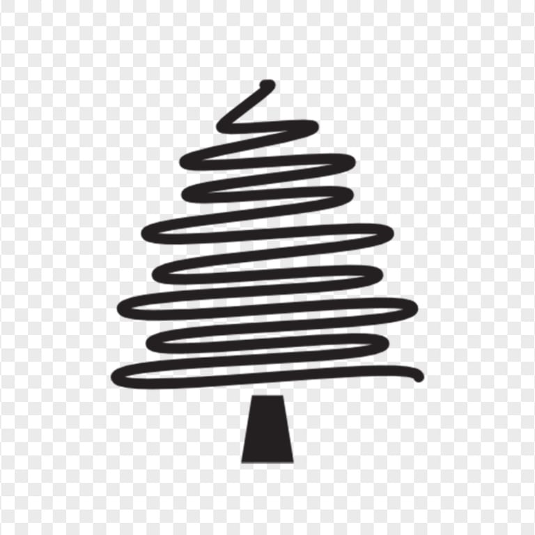 HD Creative Black Christmas Tree Icon PNG