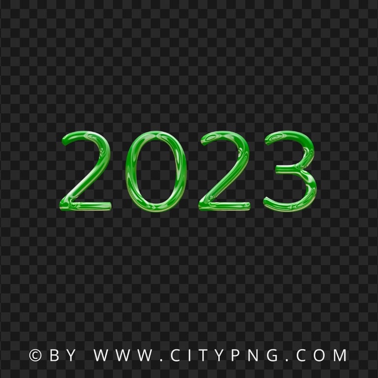 HD PNG Green 2023 Glossy Text Logo