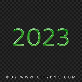 HD PNG Green 2023 Glossy Text Logo