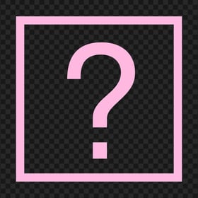 Square Pink Question Mark Icon Transparent PNG