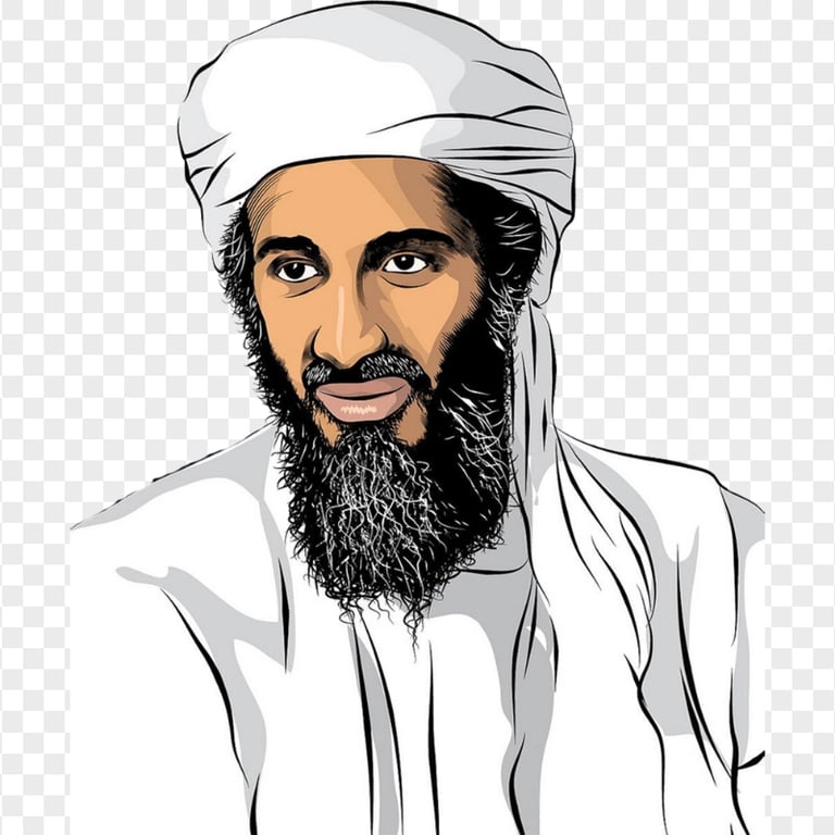 Osama Bin Laden Painting Drawing Clipart