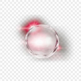 Red Glass Circle Water Droplet PNG