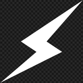 Lightning Thunderbolt Flash White Icon Transparent PNG