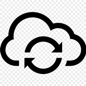 Download Storage Cloud Hosting Computing Black Icon PNG