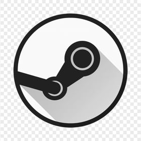 Steam Black & White Logo Icon PNG