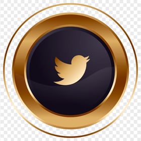 HD Beautiful Luxury Twitter Black & Gold Icon PNG