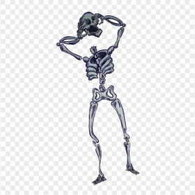 HD Standing Human Halloween Skeleton Illustration PNG