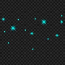 HD Blue Turquoise Stars Sparkle Background PNG
