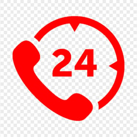 Call Customer Service Support 24/7 Red Icon Transparent PNG